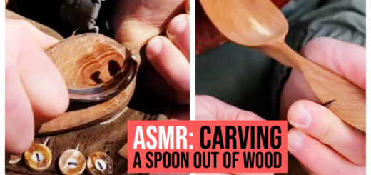 ASMR: That sweet sound of carving a spoon out of wood