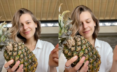 Woman freaks out internet with disturbing pineapple eating method